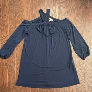 Michael Kors Navy Off-Shoulder Dress